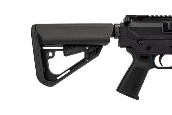 The Anderson AM10 308 rifle features the T17 6 position carbine stock with rubber pad